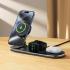 ACEFAST E19 Qi2 3-in-1 Desktop Wireless Charging Holder Magnetic wireless charger for phone, TWS headset, smart watch. Compatible with all iPhone mobile - Black
